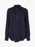 Winser London Tilda Silk Shirt, Midnight Navy