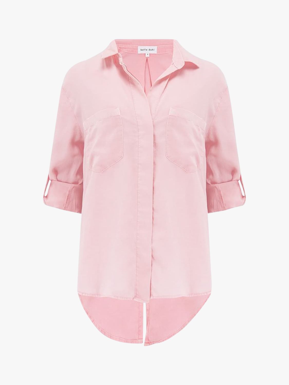 Bella Dahl Split Back Button Down Shirt Pink XS