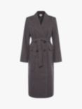 Great Plains Check Belted Coat, Grey/Multi