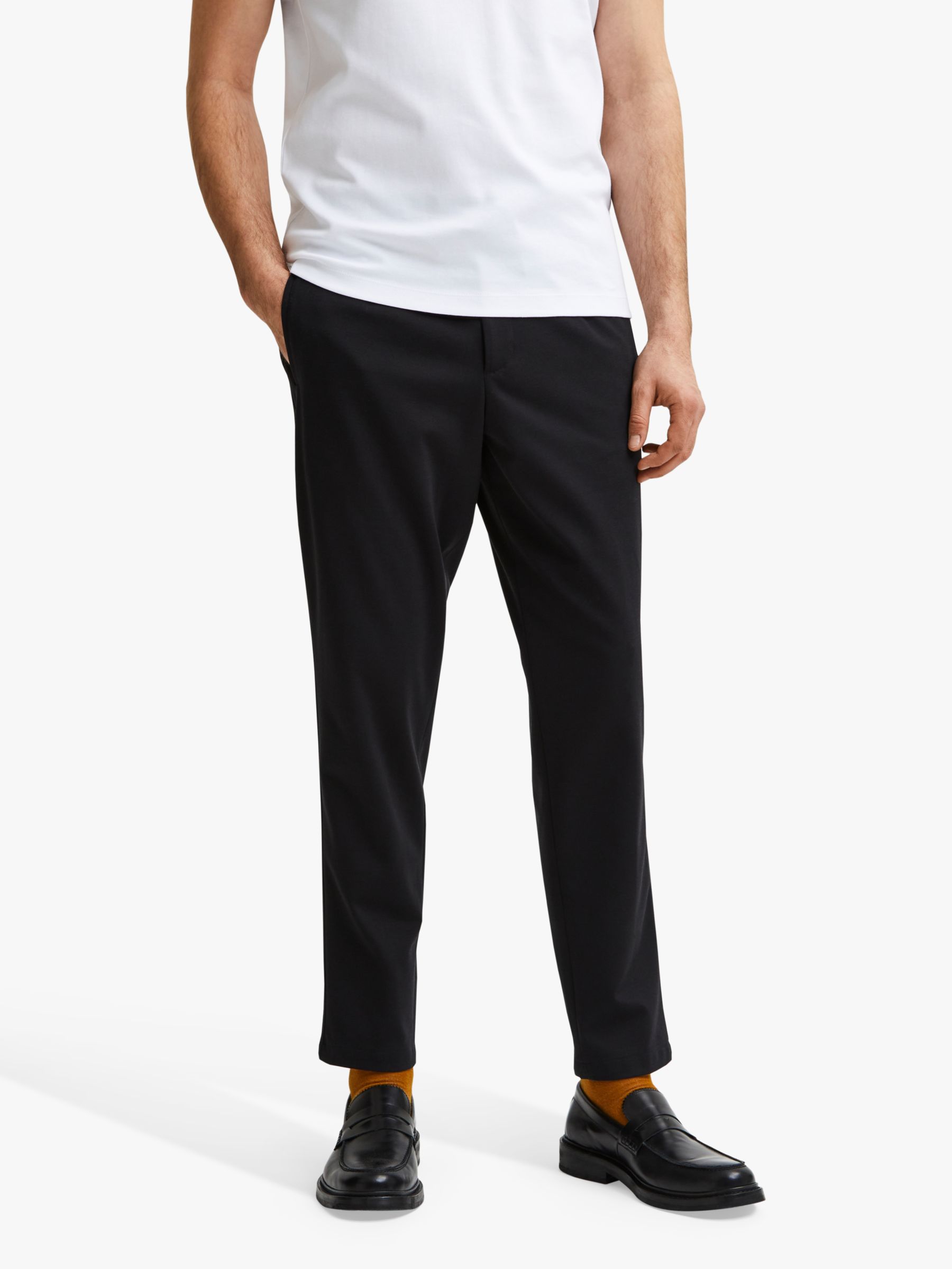 SELECTED HOMME String Flex Trousers, Black
