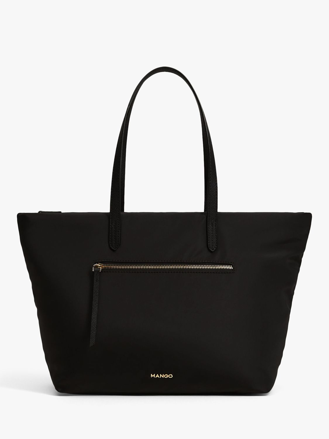 Mango Pockets Shopper Bag, Black at John Lewis & Partners
