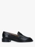 Stuart Weitzman Palmer Leather Studs Loafers, Black