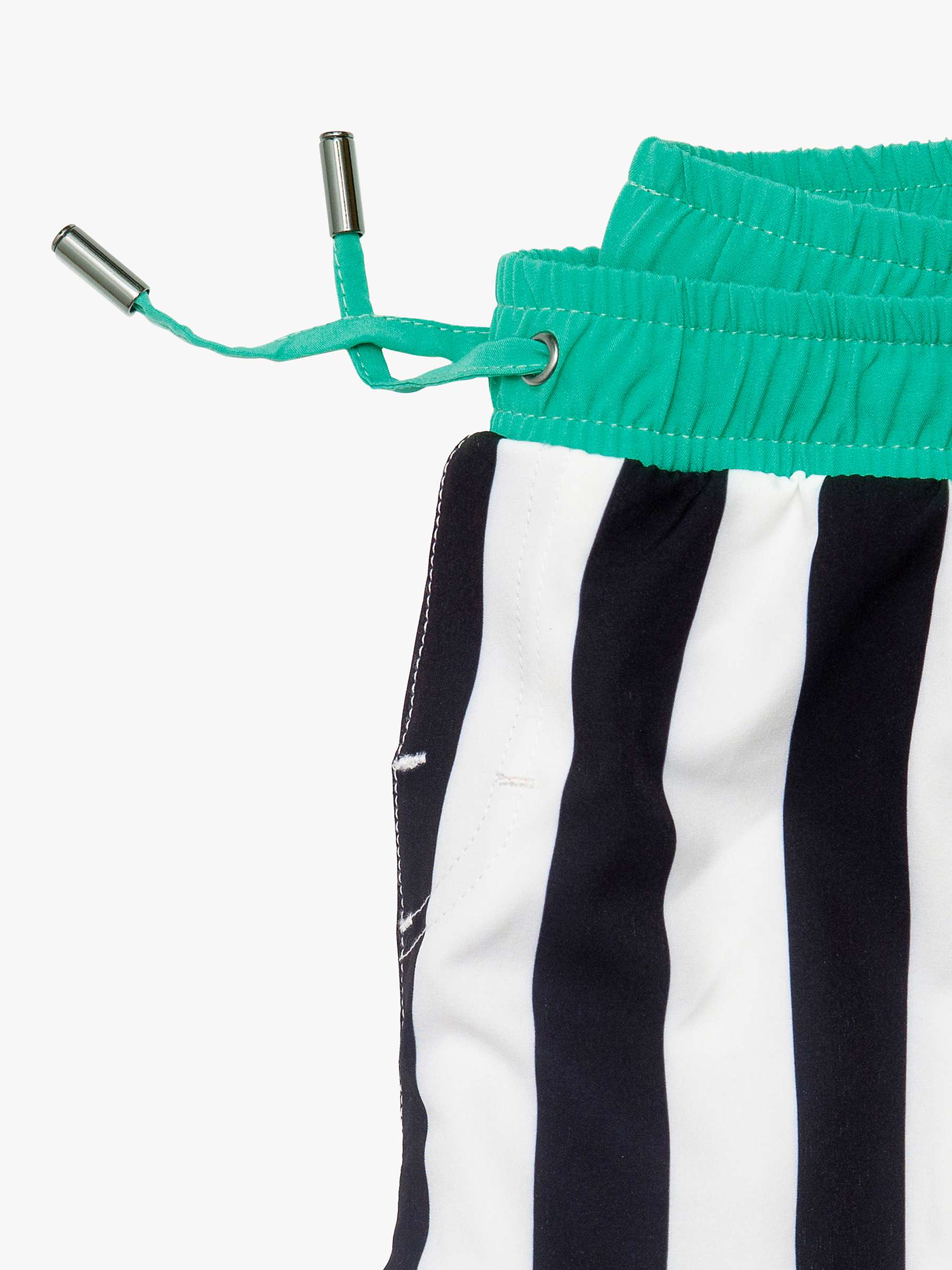 Buy Roarsome Patch Striped Swim Trunks, Black/White Online at johnlewis.com