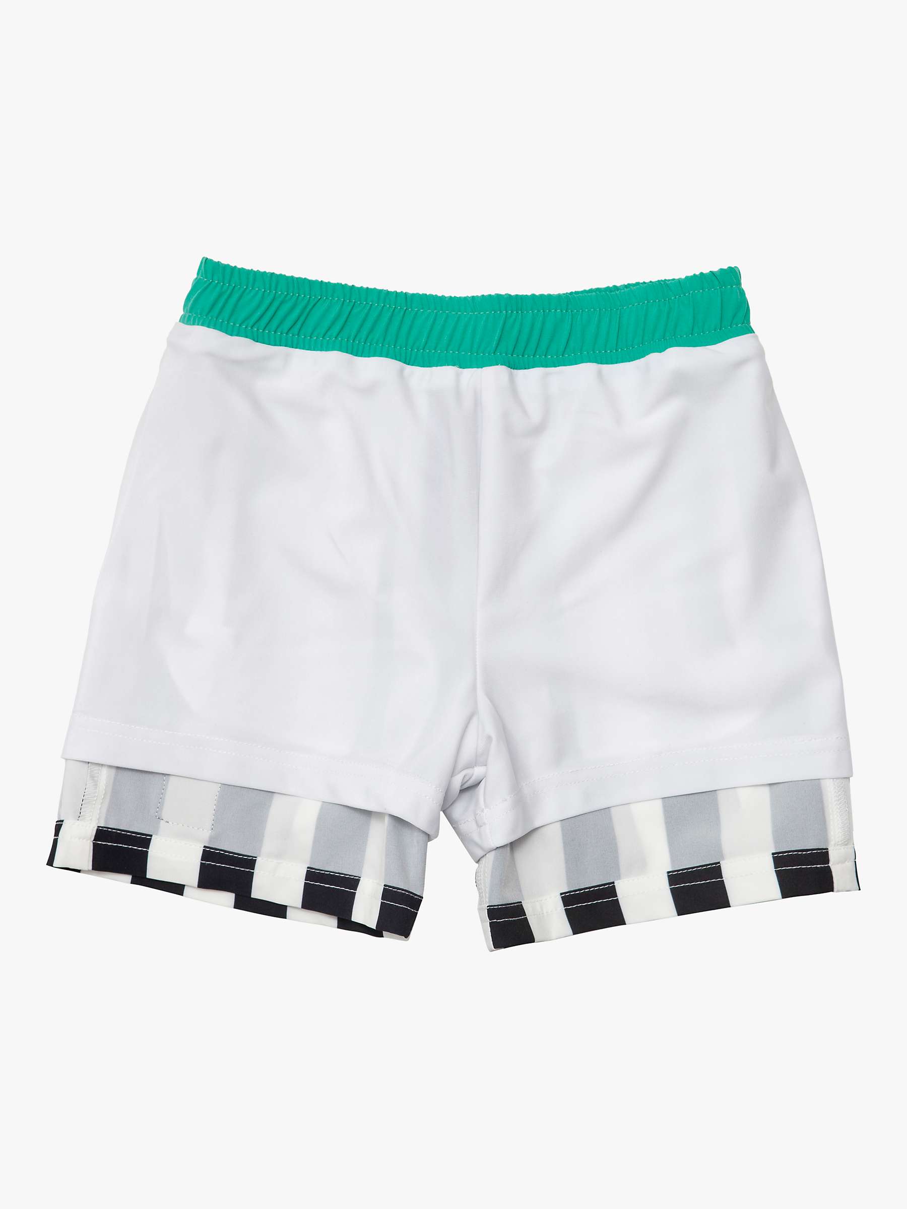 Buy Roarsome Patch Striped Swim Trunks, Black/White Online at johnlewis.com