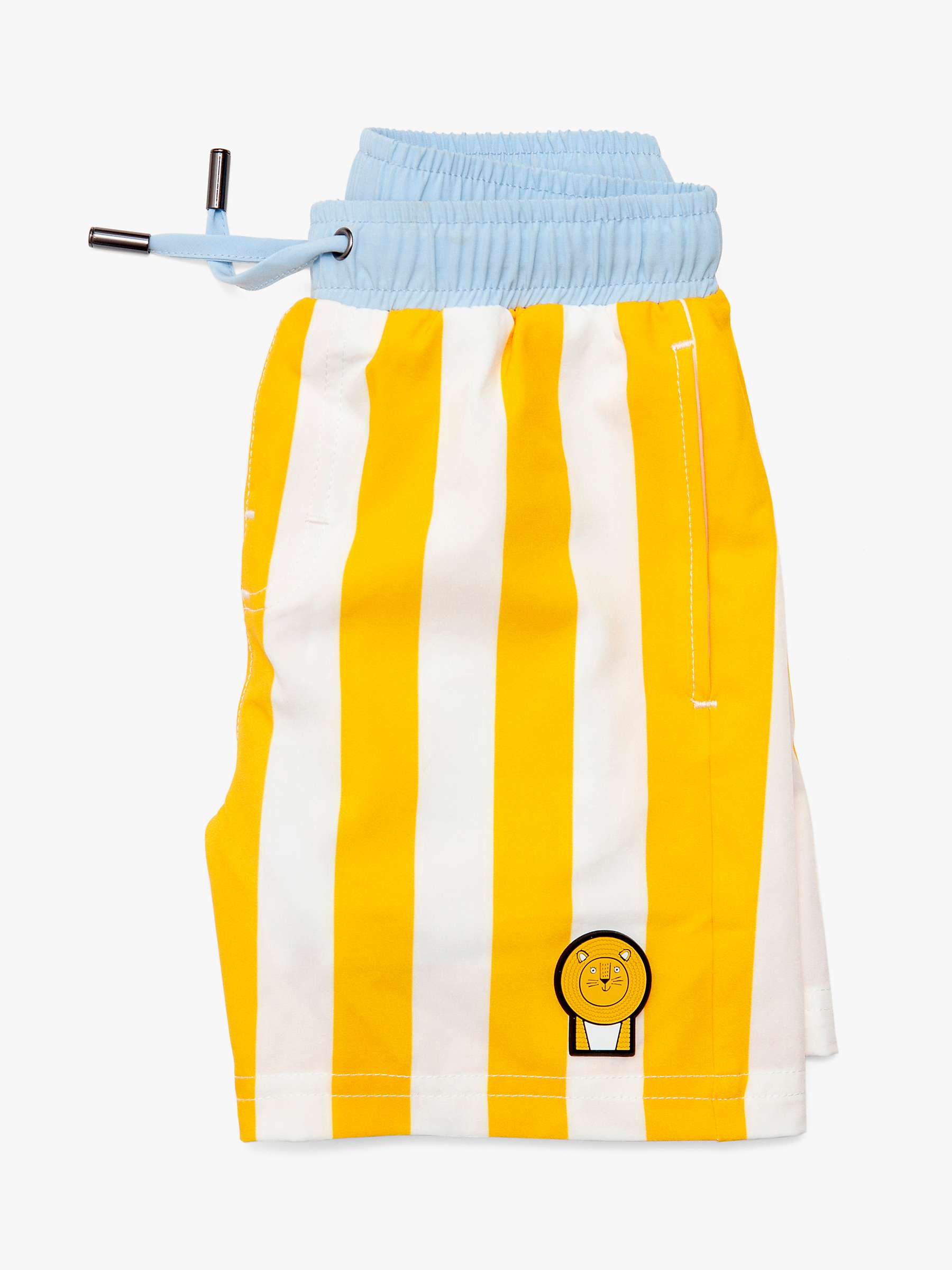 Buy Roarsome Cub Striped Swim Trunks, Lemon Online at johnlewis.com