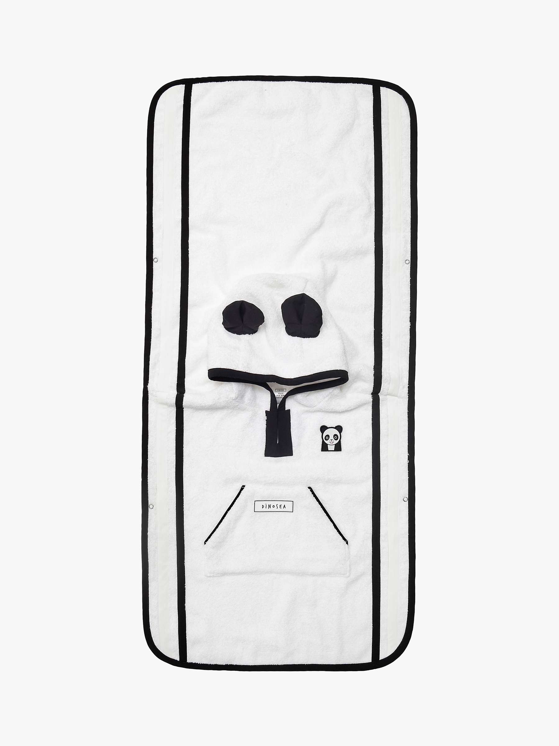 Buy Roarsome Kids' Patch Panda Beach Towelling Poncho, White/Black Online at johnlewis.com