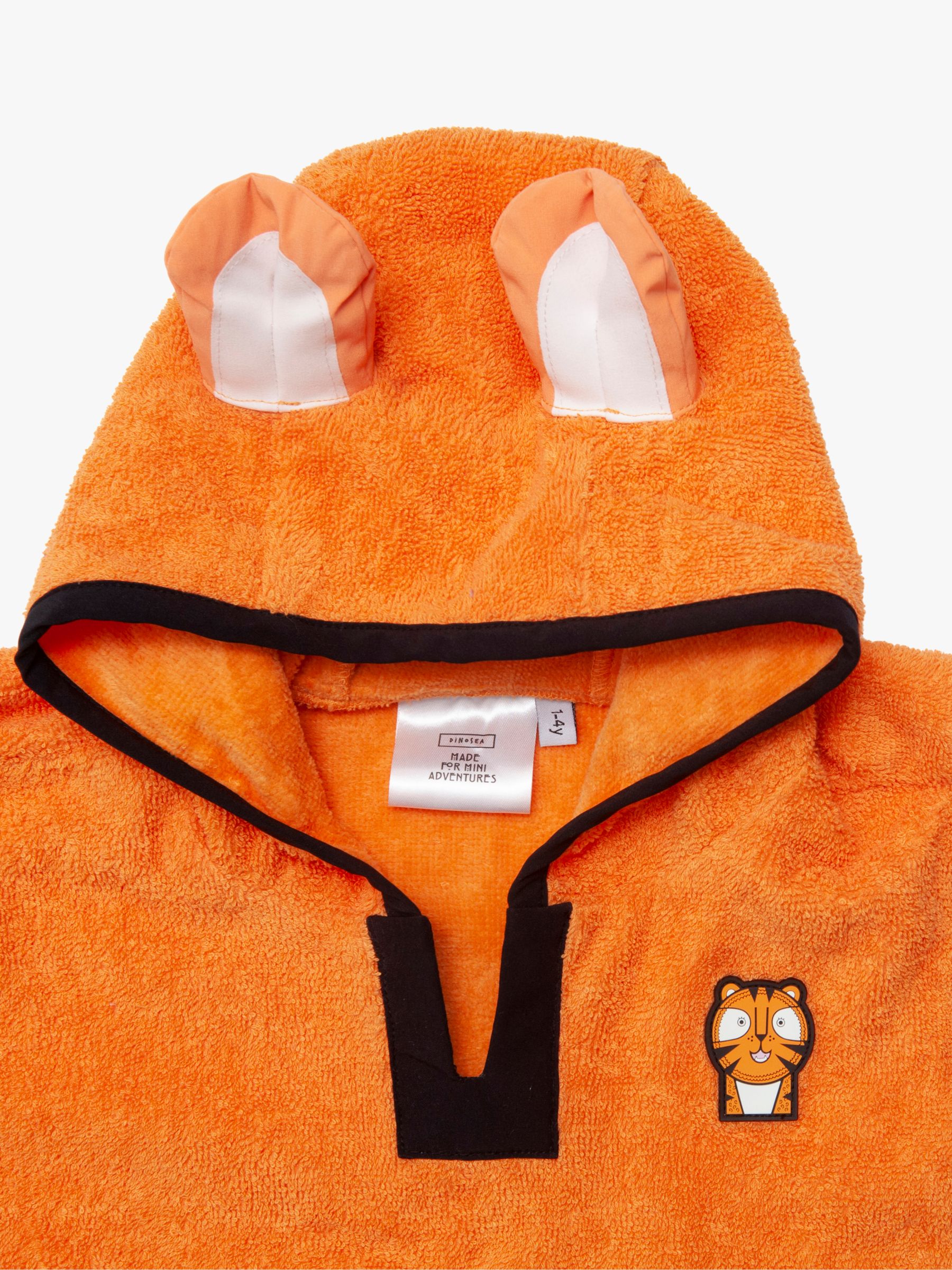 Buy Roarsome Kids' Pounce Tiger Beach Towelling Poncho, Orange Online at johnlewis.com