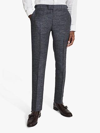 Reiss Transit Linen Slim Fit Suit Trousers, Indigo