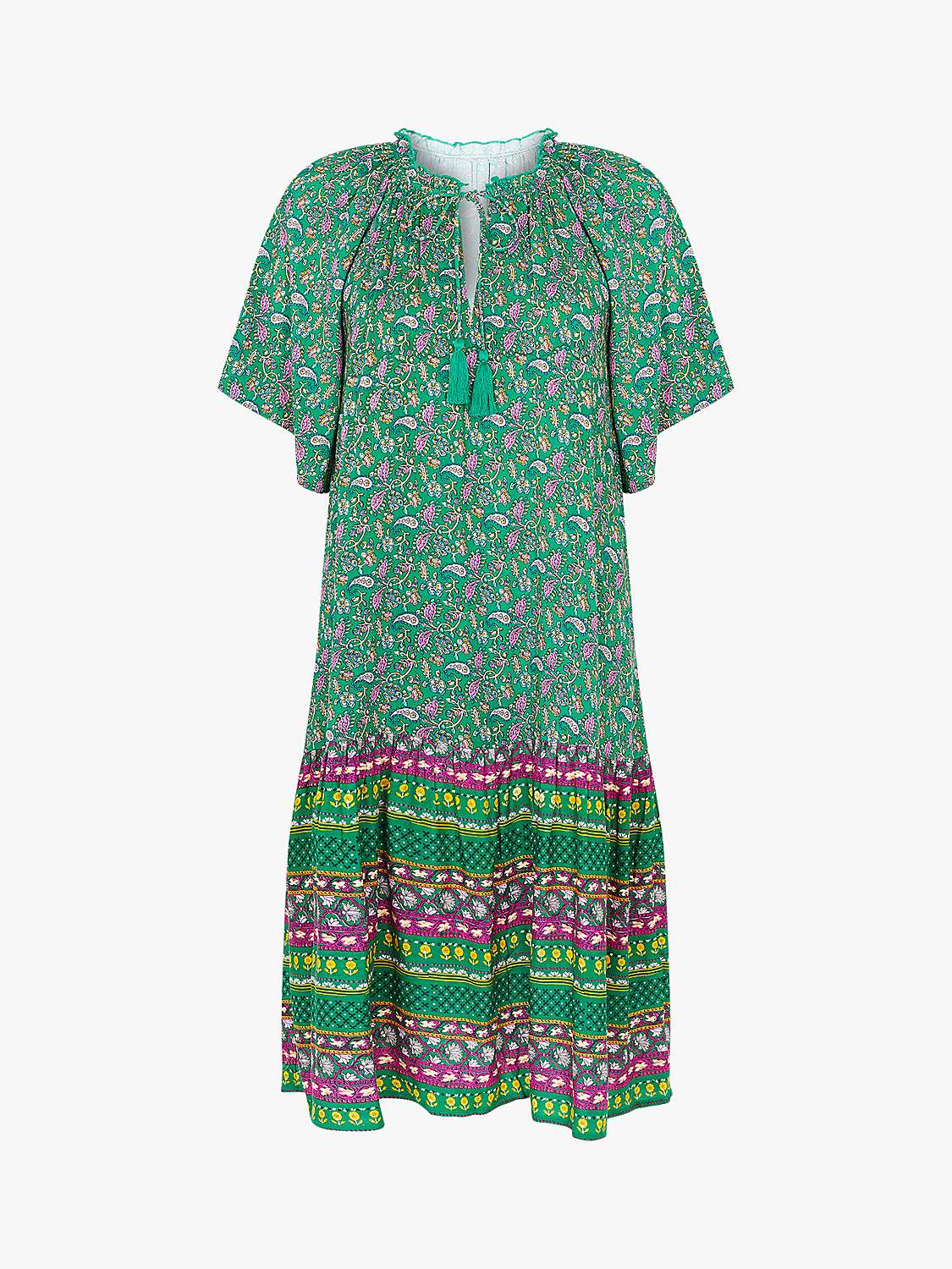 Buy Monsoon Paisley Tunic Dress, Green/Multi Online at johnlewis.com