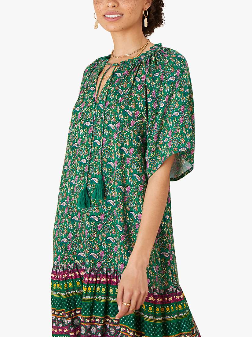 Buy Monsoon Paisley Tunic Dress, Green/Multi Online at johnlewis.com