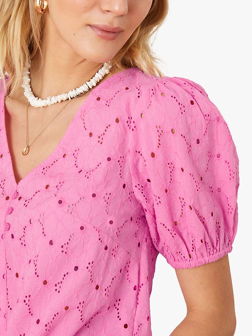 Buy Monsoon Shiffley Broderie Organic Cotton Tie Detail Crop Top Online at johnlewis.com