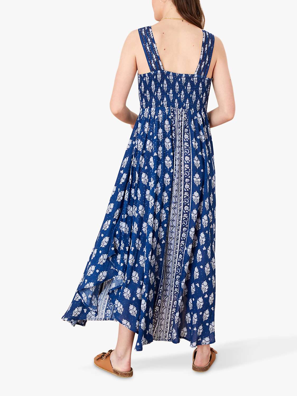 Buy Monsoon Evy Floral and Stripe Patch Sleeveless Maxi Dress, Navy/Multi Online at johnlewis.com