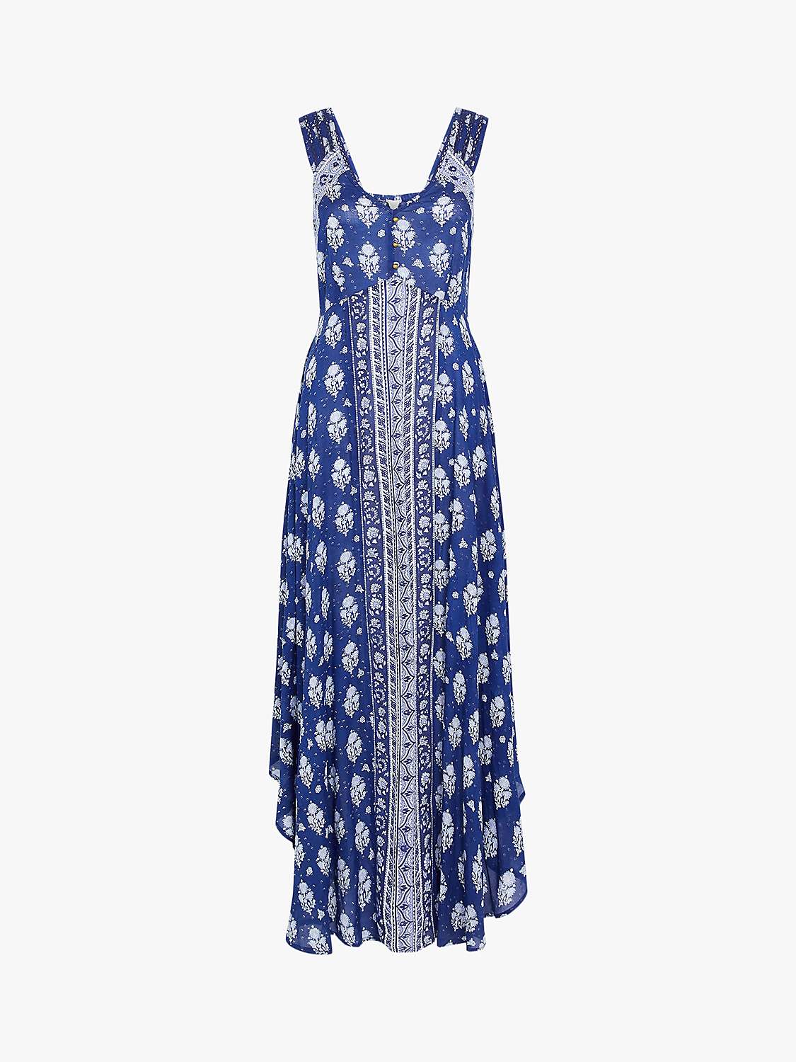 Buy Monsoon Evy Floral and Stripe Patch Sleeveless Maxi Dress, Navy/Multi Online at johnlewis.com