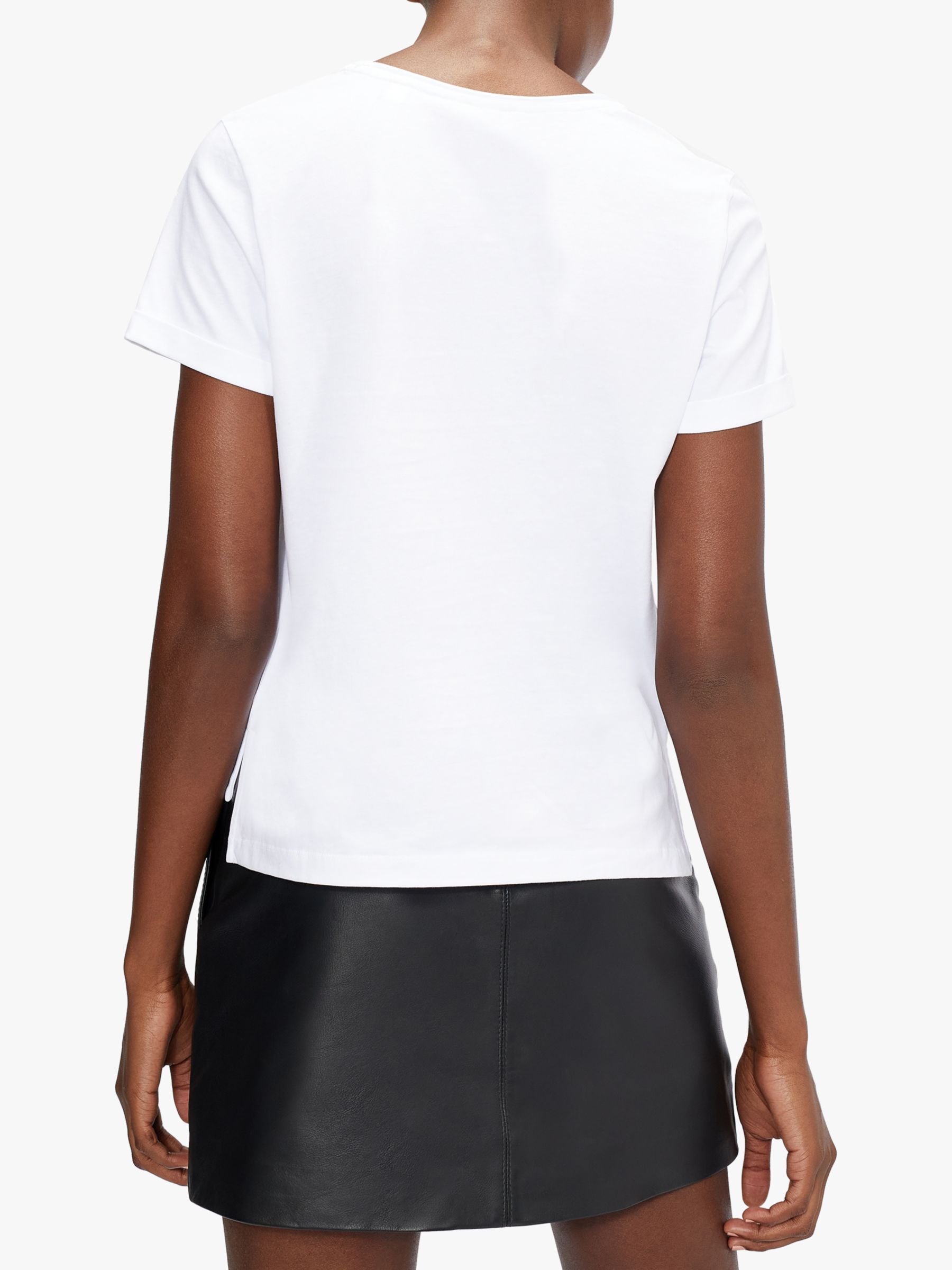Ted Baker Easy Fit Cotton T-Shirt, White at John Lewis & Partners