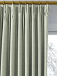 John Lewis Cotton Slub Lined Pencil Pleat Curtains, Linden Green