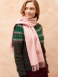 Brora Cashmere Scarf, Shell Pink