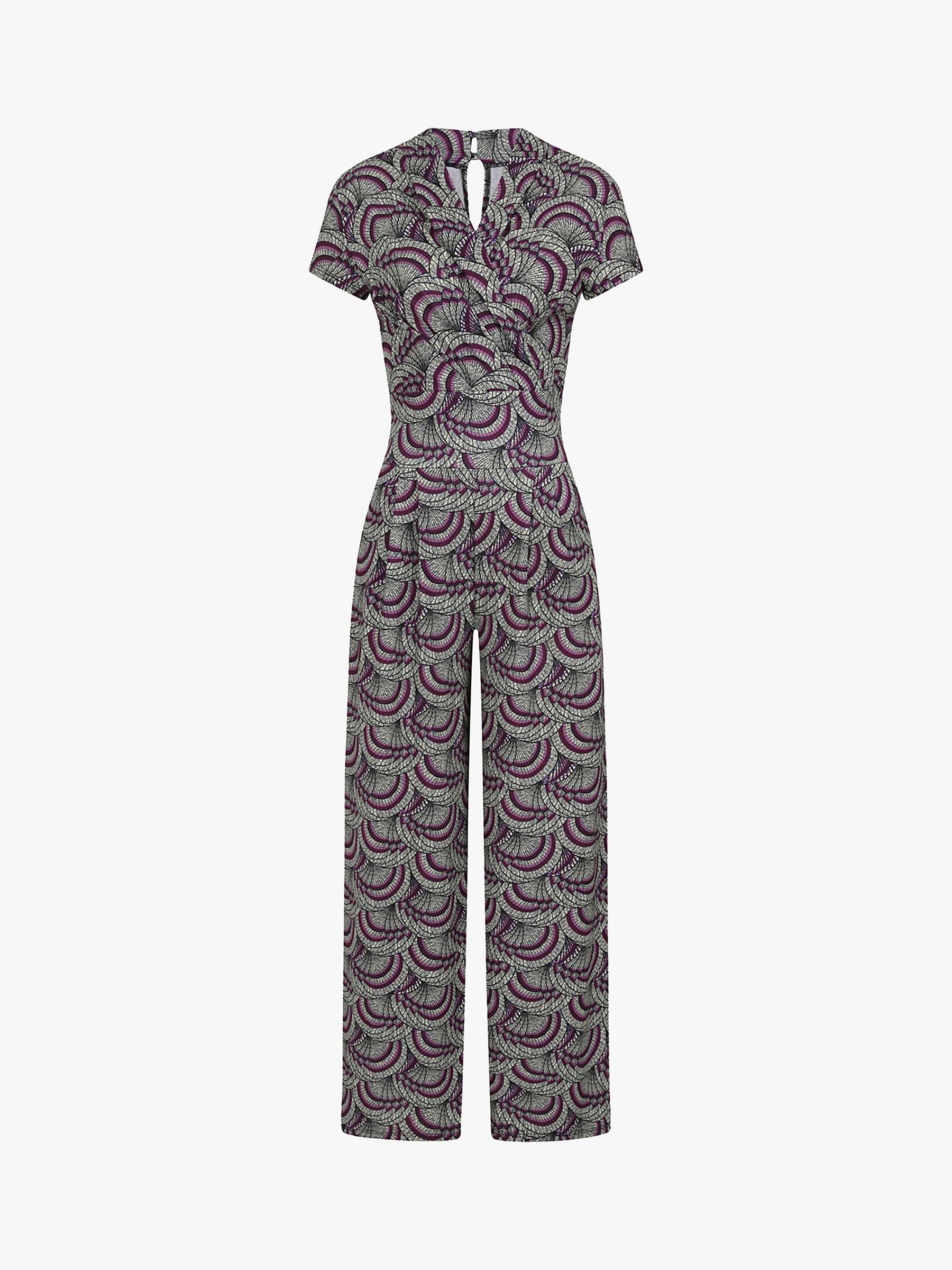 Buy HotSquash Kimono Print Wide Leg Jumpsuit, Purple/Multi Online at johnlewis.com