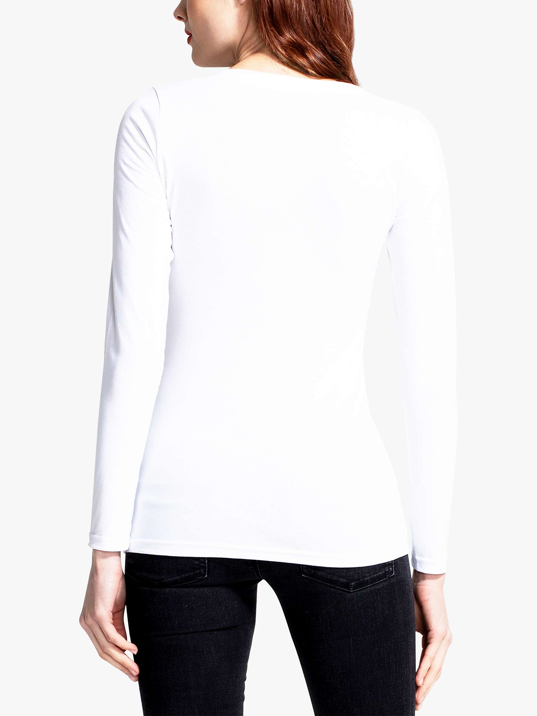 Buy HotSquash Easy Elegance Long Sleeve Top, Pure White Online at johnlewis.com