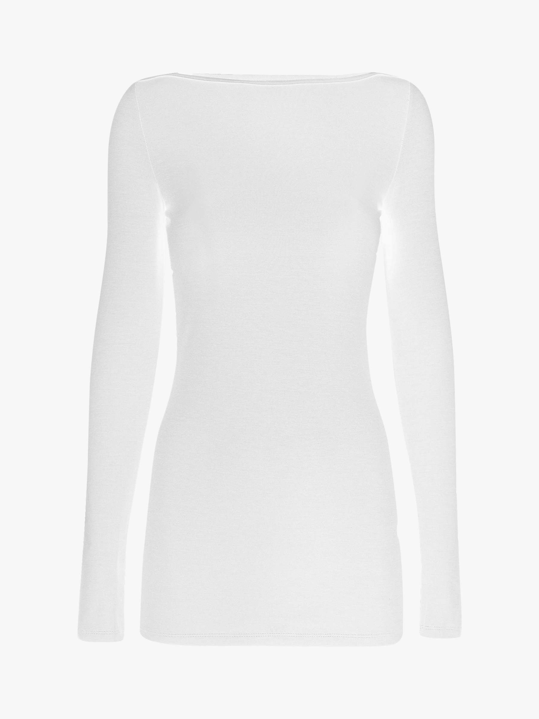 Buy HotSquash Easy Elegance Long Sleeve Top, Pure White Online at johnlewis.com