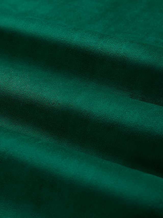 John Lewis Velvet Pair Lined Eyelet Curtains, Emerald, W167 x Drop 137cm