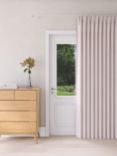 John Lewis Textured Weave Recycled Polyester Thermal Lined Pencil Pleat Door Curtain, Rose Pink