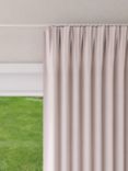 John Lewis Textured Weave Recycled Polyester Thermal Lined Pencil Pleat Door Curtain, Rose Pink