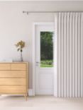 John Lewis Textured Weave Recycled Polyester Thermal Lined Pencil Pleat Door Curtain, Cream