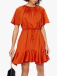 Ted Baker Fluted Mini Dress, Burnt Orange