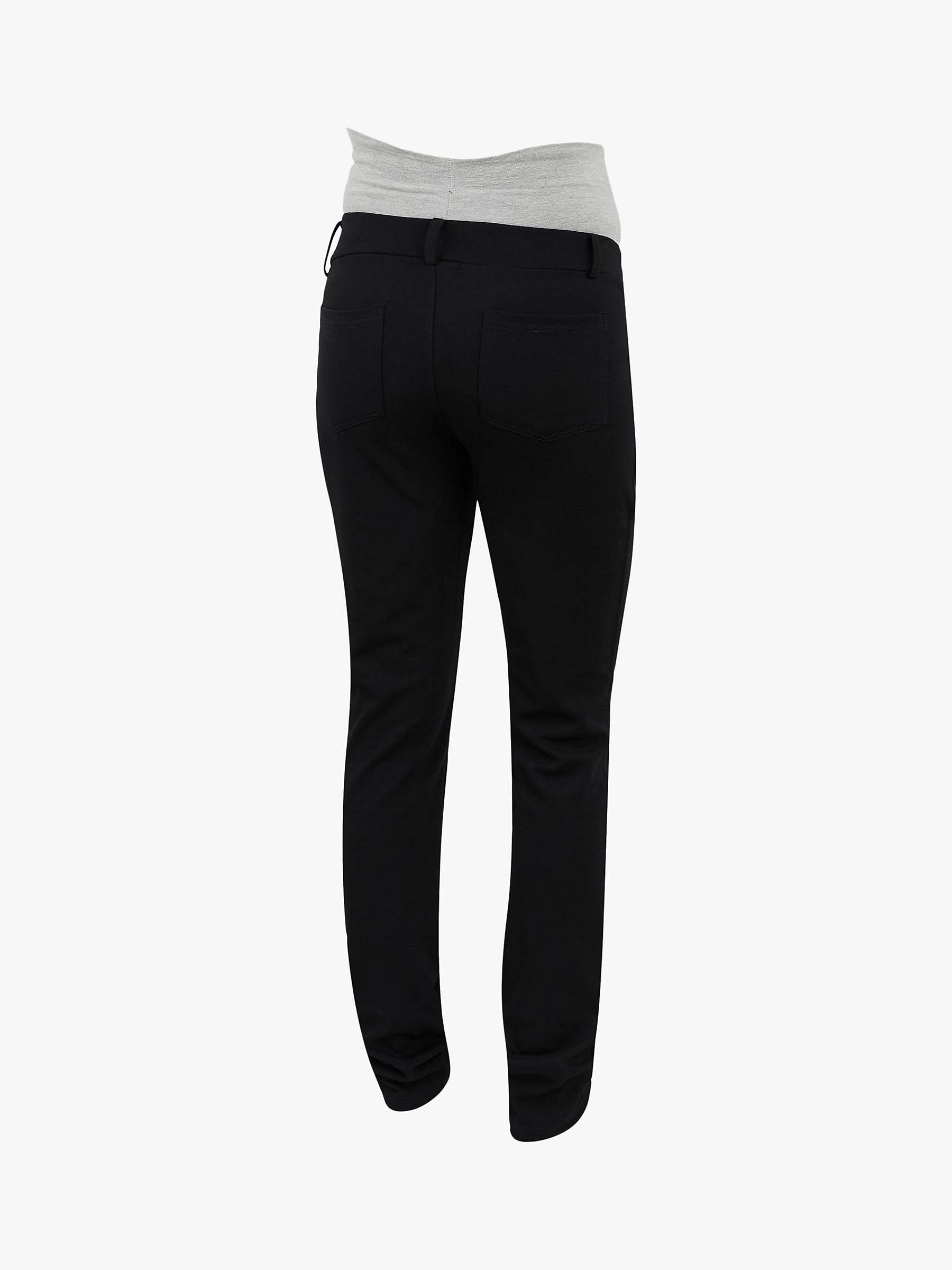 Buy Mamalicious Alba Jersey Maternity Trousers, Black Online at johnlewis.com