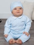 Emile et Rose Baby Turner Cable Knit Top, Trousers & Hat Set, Pale Blue