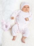 Emile et Rose Baby Beatrice Romper, Hat and Bunny Set, Pale Pink
