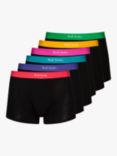 Paul Smith Low Rise Cotton Stretch Trunks, Pack of 7, Black