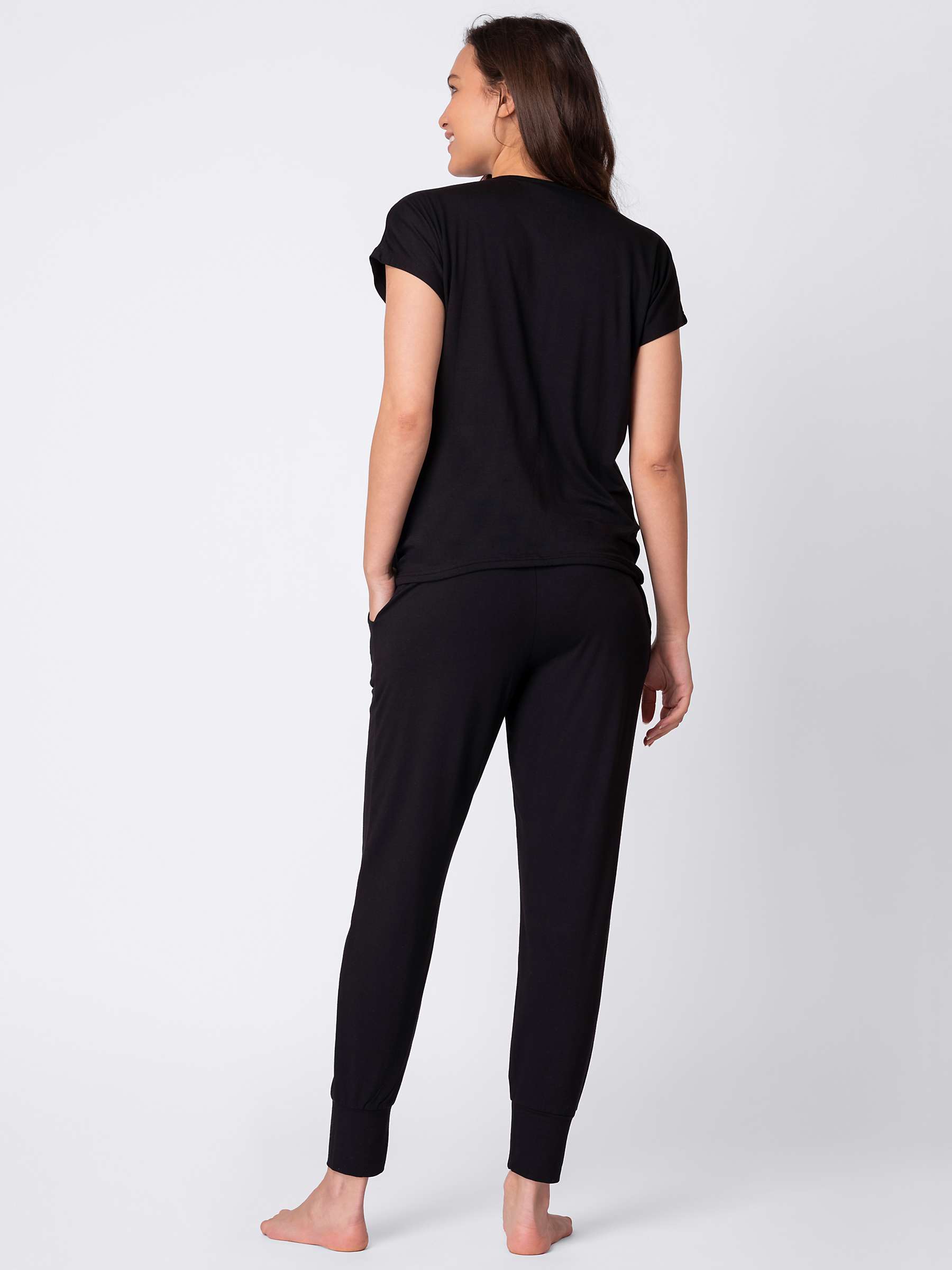 Buy Seraphine Karen Plain Maternity & Nursing Loungewear Set, Black Online at johnlewis.com