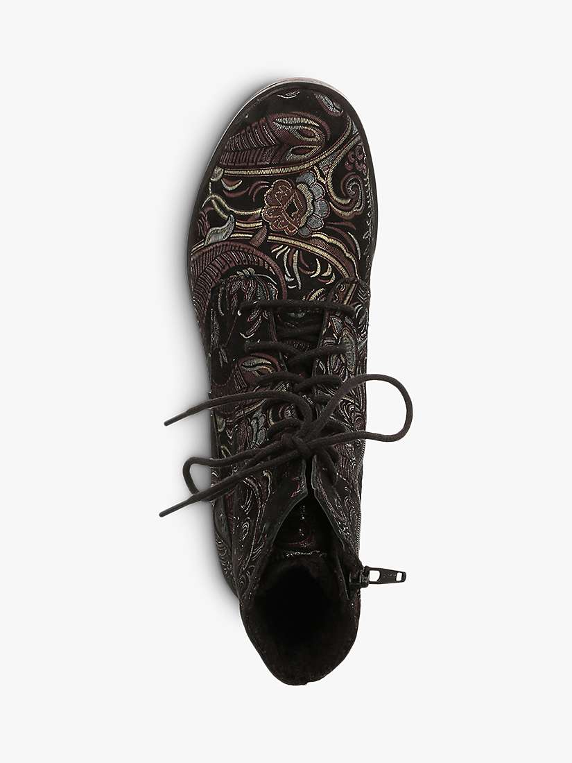 Buy Josef Seibel Sanja 01 Paisley Leather Ankle Boots, Black Online at johnlewis.com