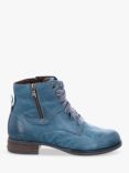 Josef Seibel Sanja 11 Leather Lace Up Ankle Boots, Azur