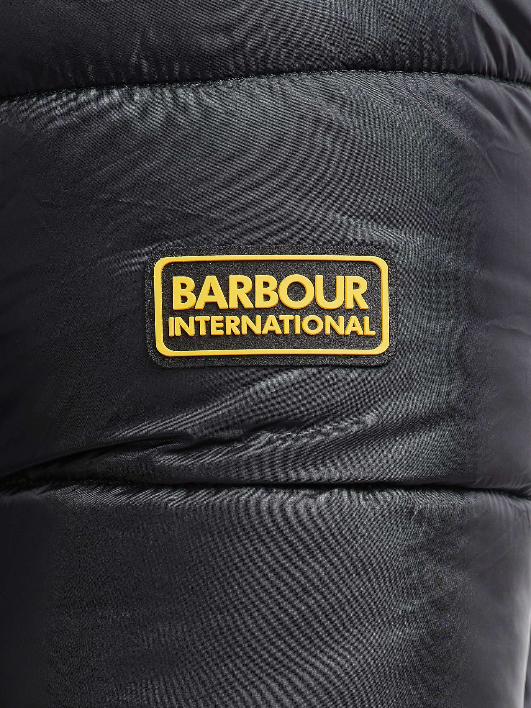 Barbour International Bobber Puffer Jacket, Black at John Lewis & Partners