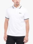 Barbour International Grid Tip Polo Shirt, White/Black