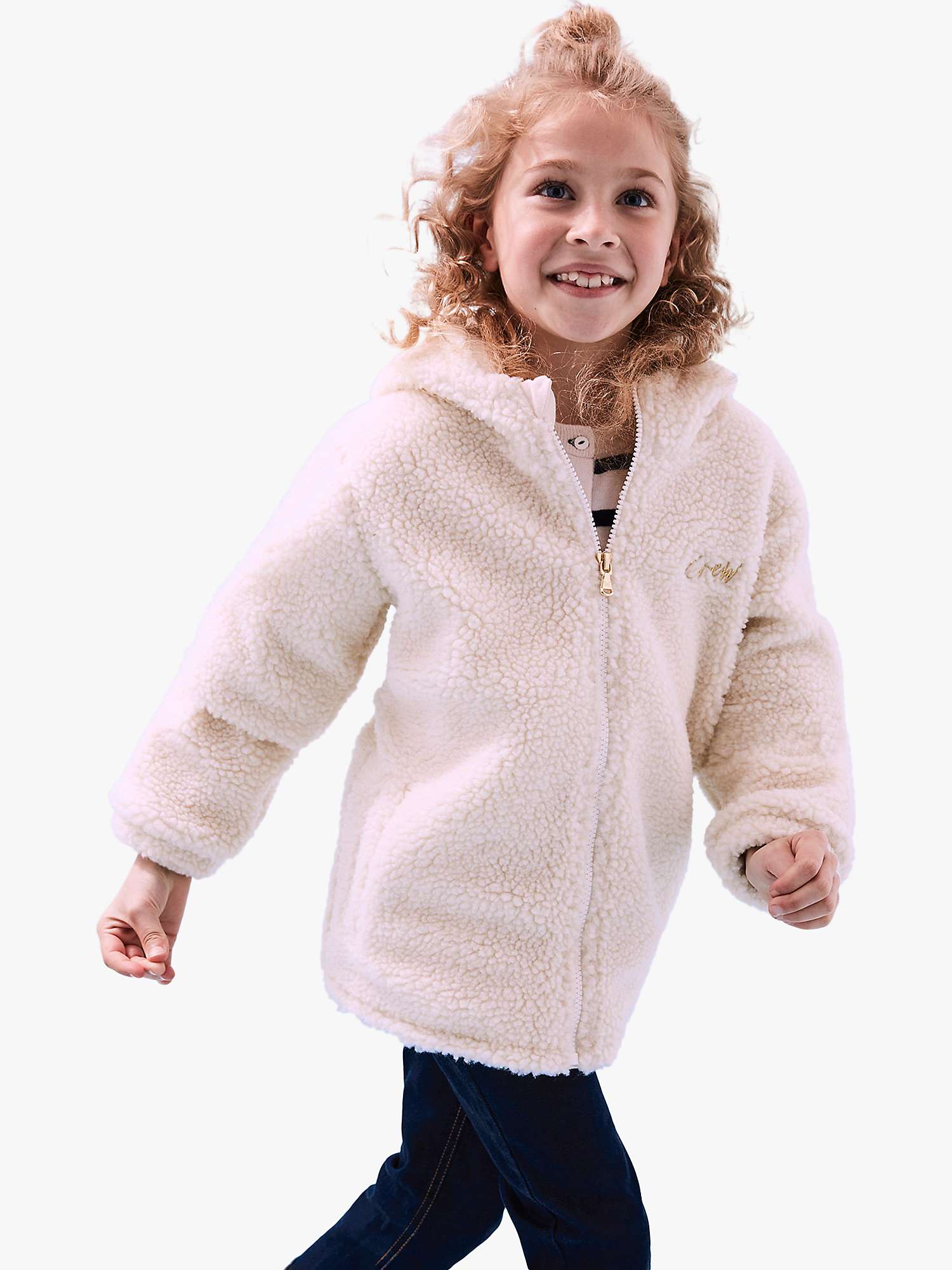 Buy Crew Clothing Kids' Teddy Zip Through Fleece Online at johnlewis.com