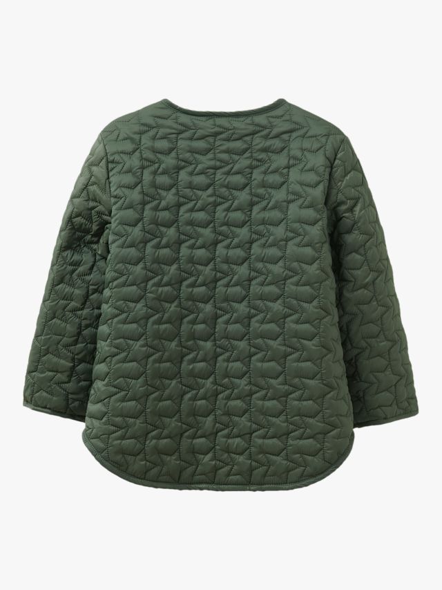 Crew Clothing Kids' Star Quilted Jacket, Olive Green, 10-11 years