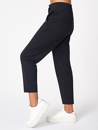 Sweaty Betty Explore 25" Cropped Tapered Trousers, Black