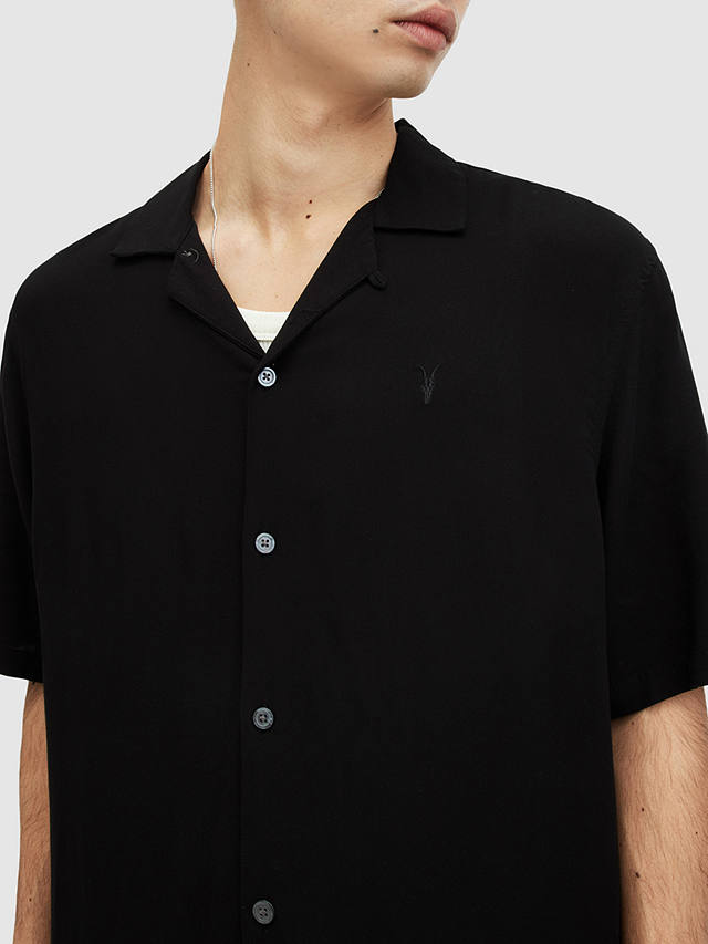 AllSaints Venice Short Sleeve Shirt, Black