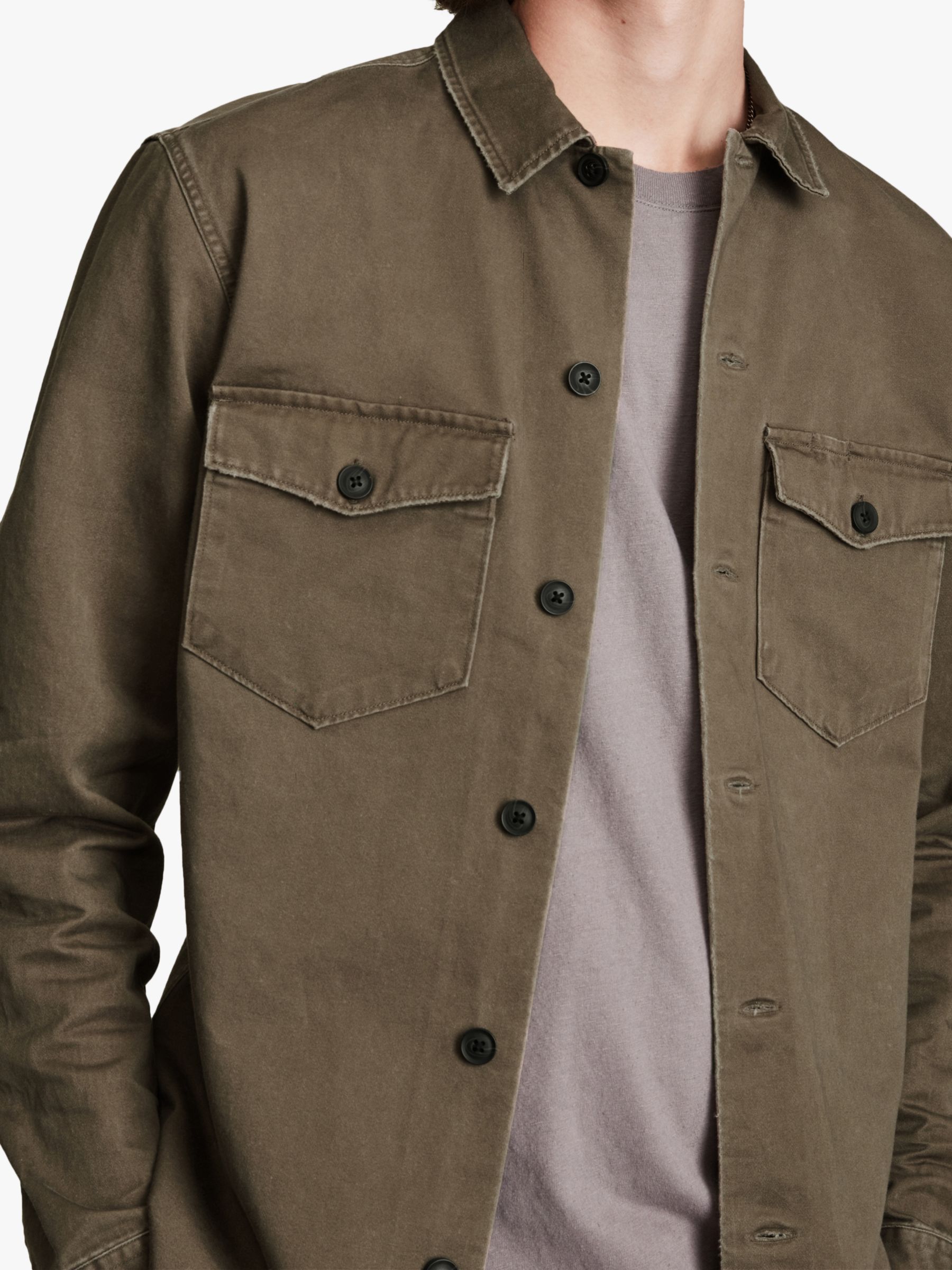 AllSaints Firebase Shirt, Woodland Brown, XS