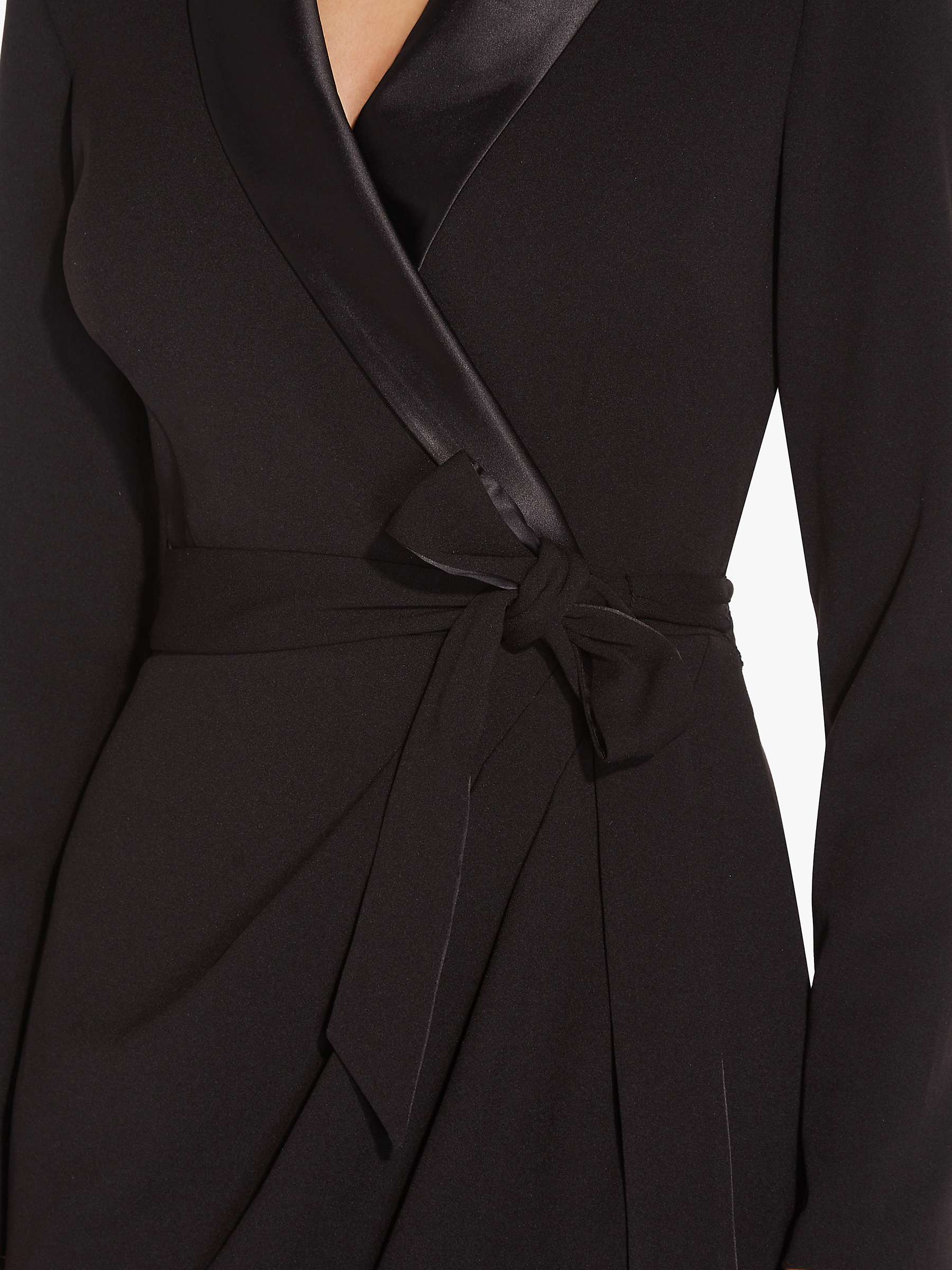 Buy Adrianna Papell Knit Wrap Tuxedo Dress, Black Online at johnlewis.com
