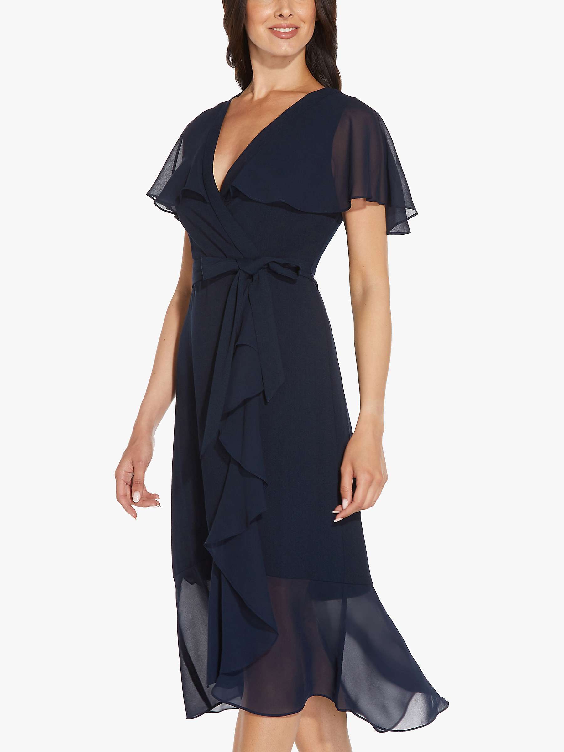 Buy Adrianna Papell Divine Crepe Dress, Blue Moon Online at johnlewis.com