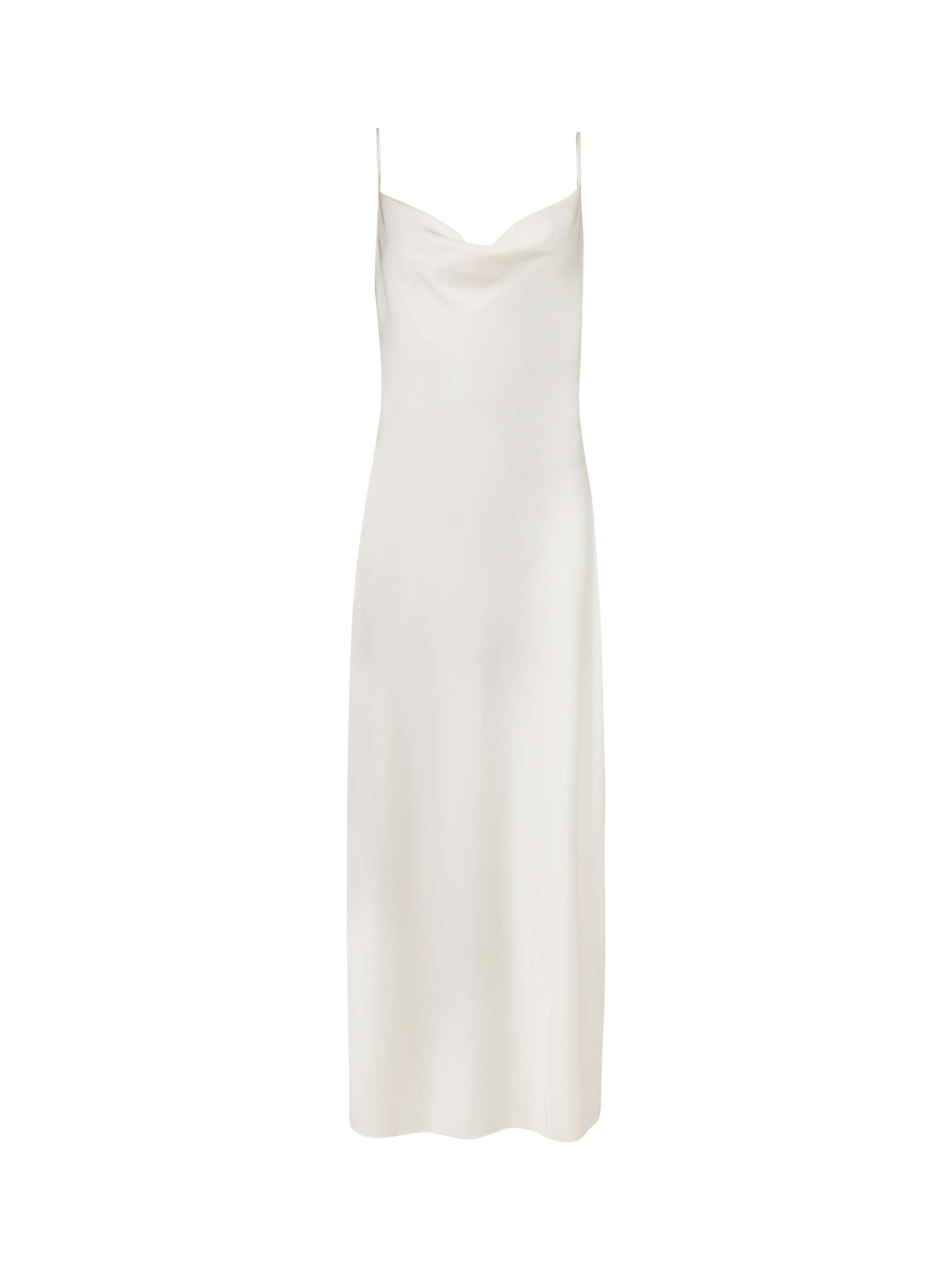 Buy AllSaints Hadley Midi Slip Dress, Arctic White Online at johnlewis.com