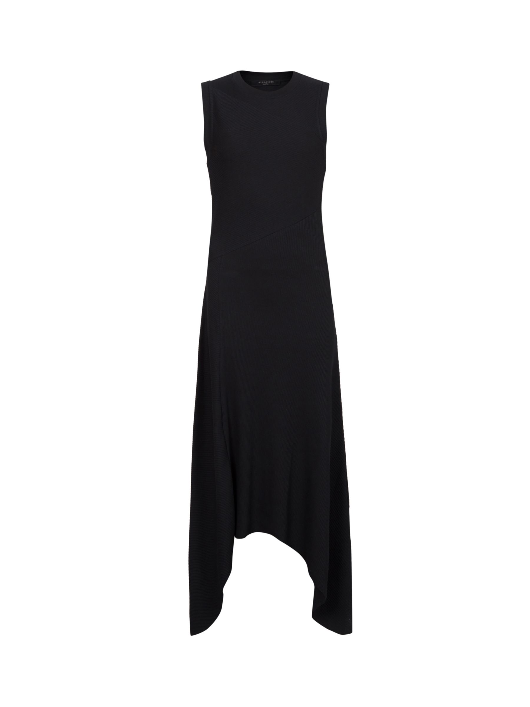 AllSaints Gia Asymmetric Hem Midi Dress at John Lewis & Partners