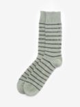 Barbour Textured Striped Socks, Green