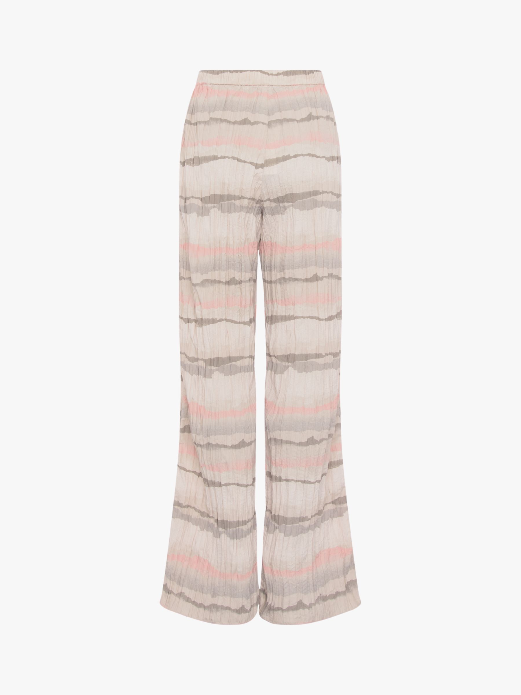 French Connection Hope Crinkle Trousers, Dusty Pink at John Lewis ...