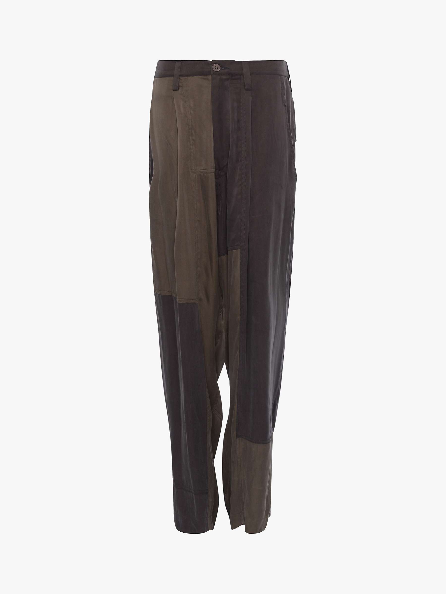 Buy French Connection Altra Colour Block Drape Trousers, Deep Moss/After Dark Online at johnlewis.com