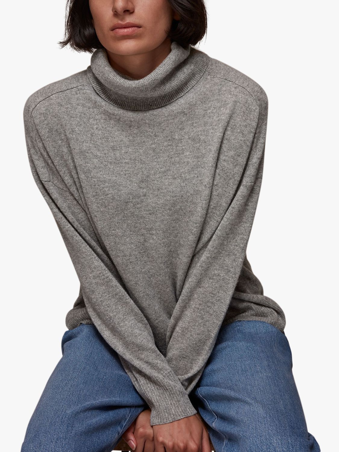 Grey Relaxed Boucle Sweater, WHISTLES